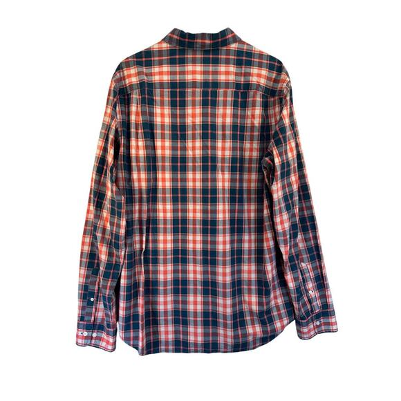 Rye by Hawker Rye Men Button Up Plaid Shirt Slim Fit Green Coral 100% Cotton EUC - Picture 10 of 10